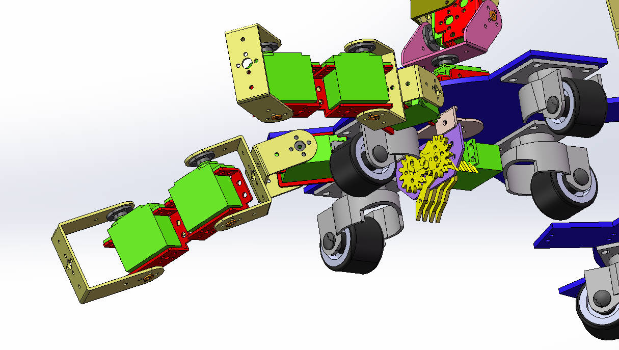 虫型机器人设计（3D+CAD+说明书）