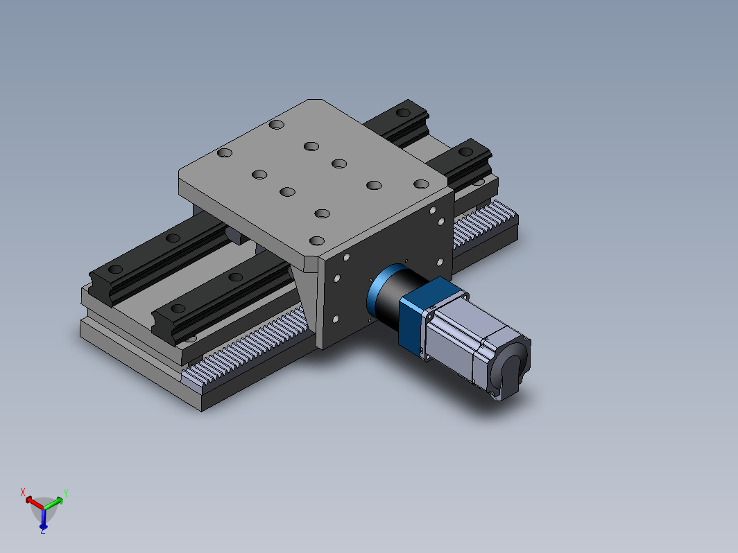 电机齿轮滑台三维SW2018带参