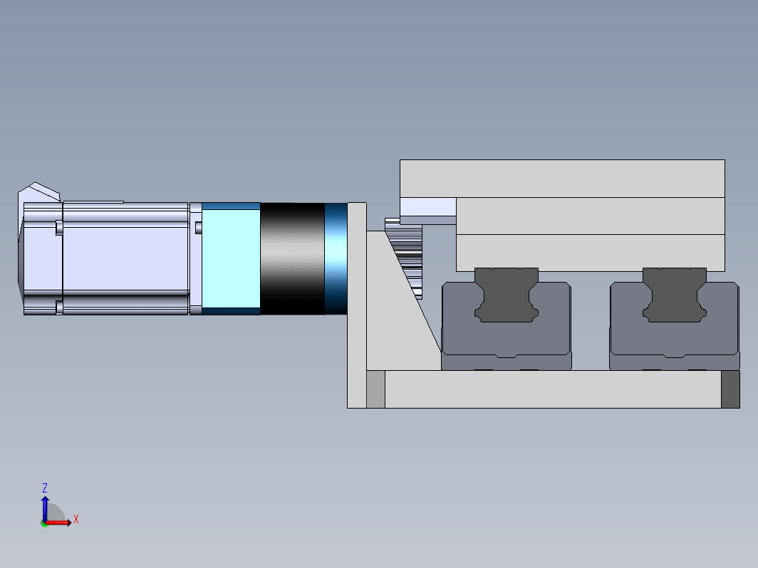 电机齿轮滑台三维SW2018带参