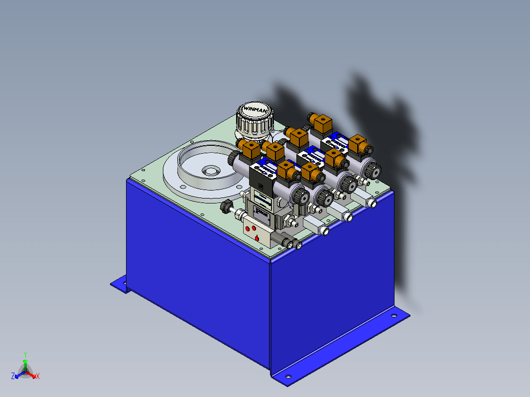 液压站3D模型图