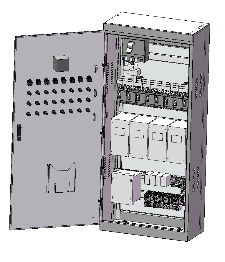 动力配电柜三维SW2018带参