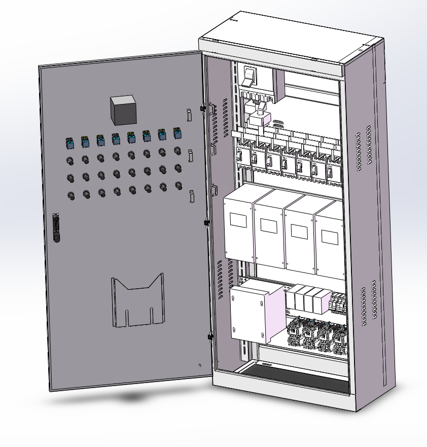 动力配电柜三维SW2018带参