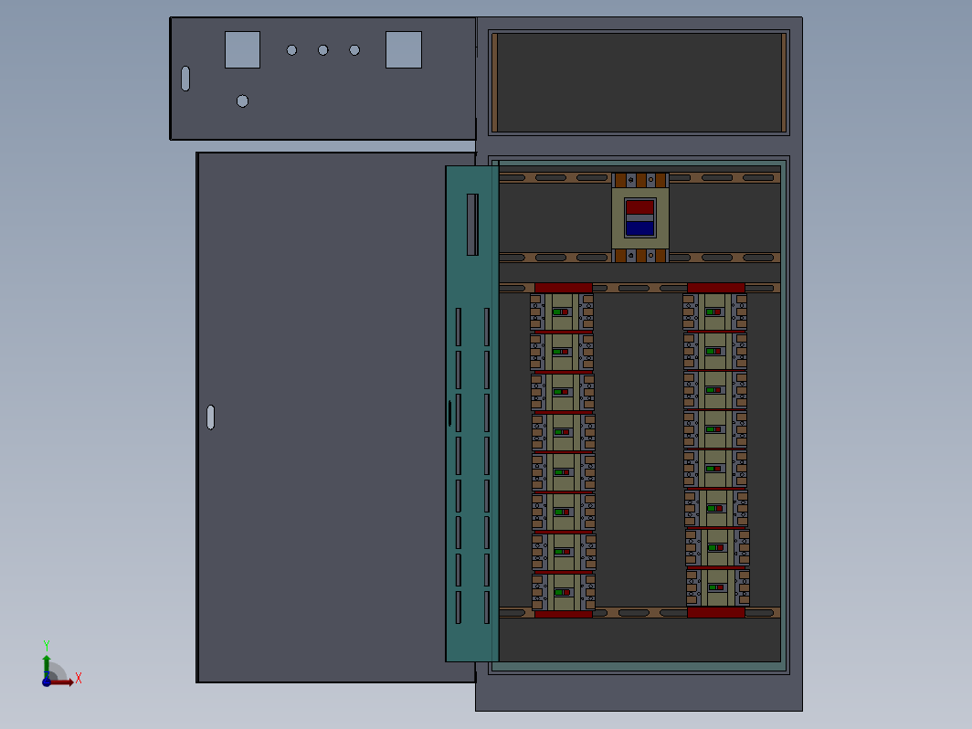 配电柜上下两开门