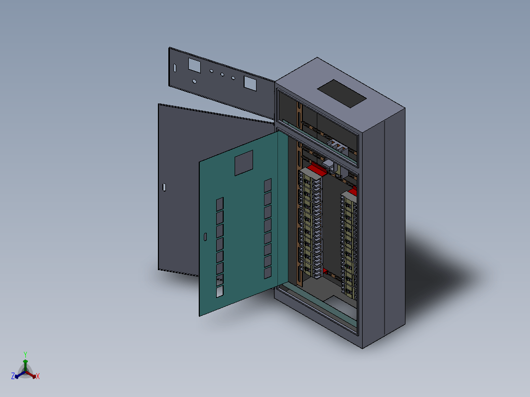 配电柜上下两开门