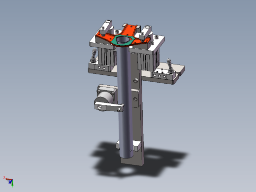 立柱气动焊接夹具设计3D+CAD工程图