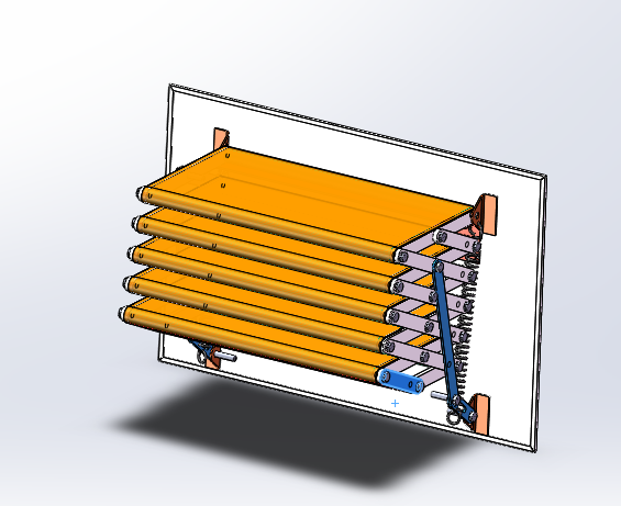 merdiven折叠阶梯结构3D图纸 Solidworks设计 附STEP