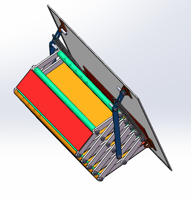 merdiven折叠阶梯结构3D图纸 Solidworks设计 附STEP