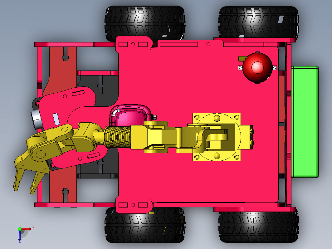 智能作业小车模型三维SW2020无参