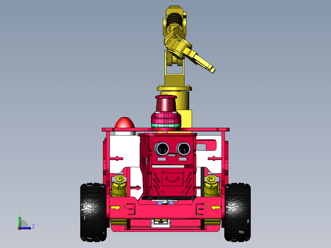 智能作业小车模型三维SW2020无参