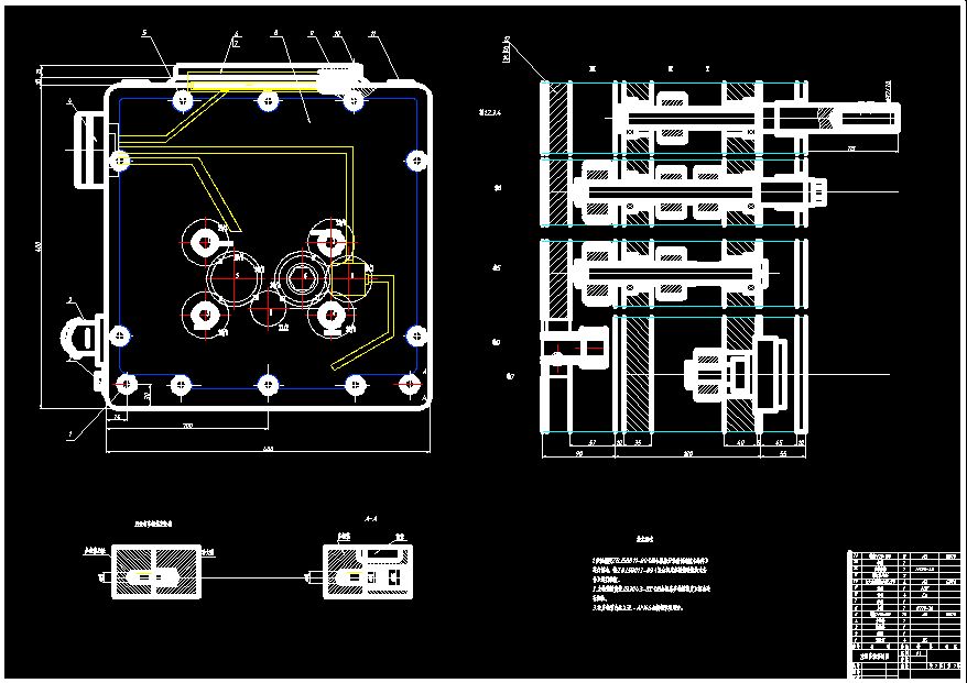 汽缸体左右端面钻孔组合机床设计 CAD+说明书