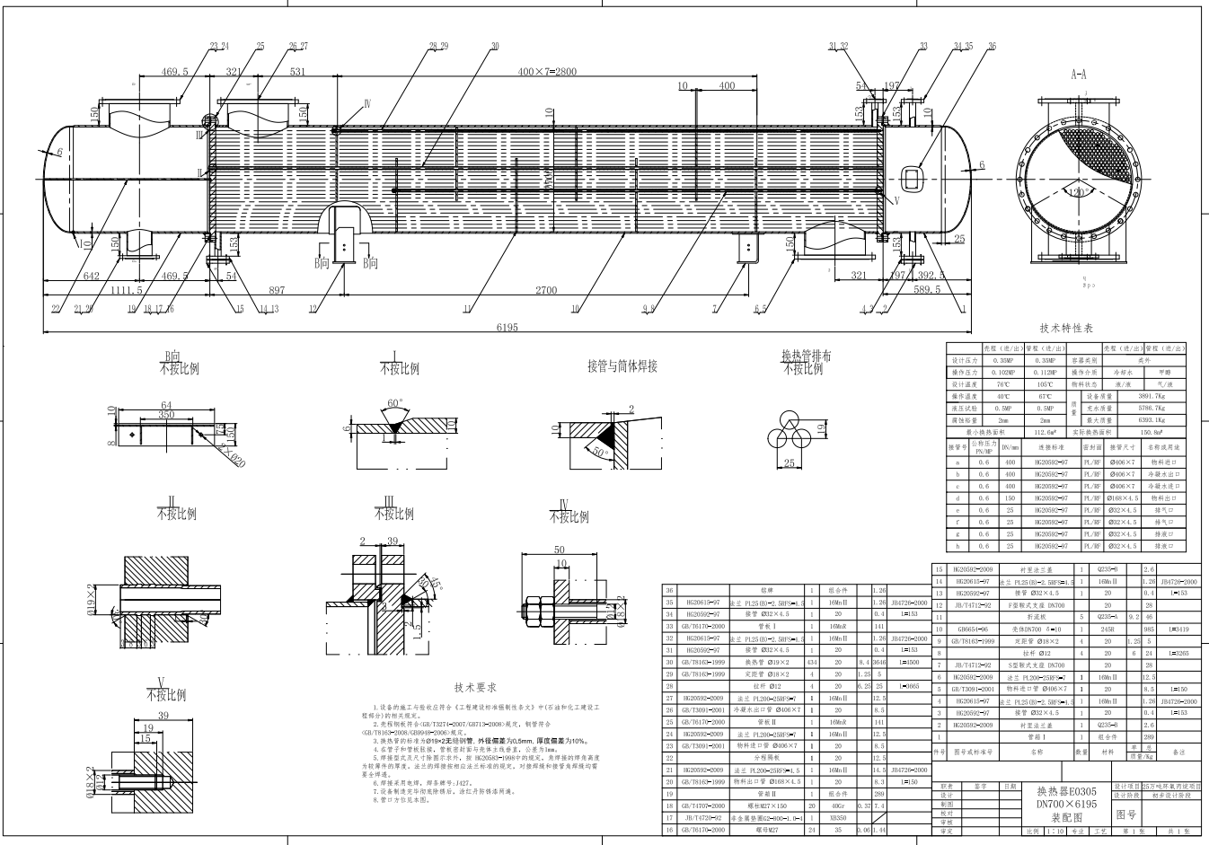 HPPO法250kta环氧丙烷工艺设计CAD+说明