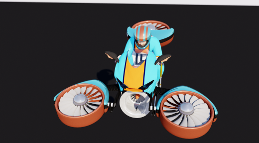 概念3轴飞行摩托