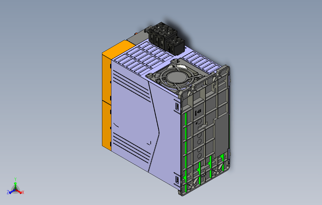 标准型多机传动变频器STEP_B00(MD800整流整机外形3D图)