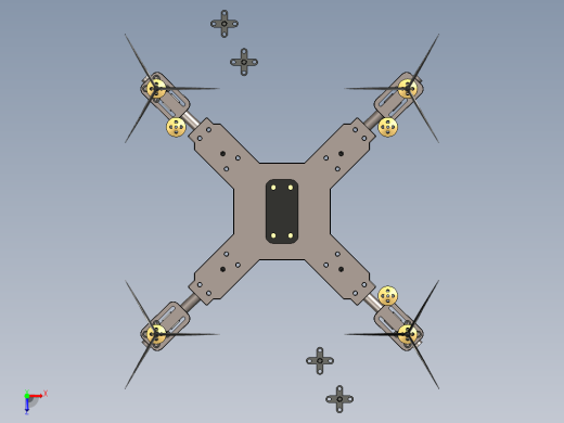 Drone01简易四轴无人机框架缩略图