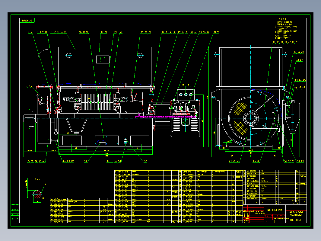 YRKK450-4 6kV电机装配图