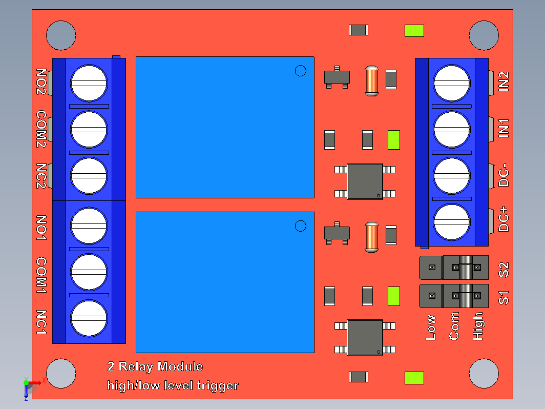 5V 2 继电器模块