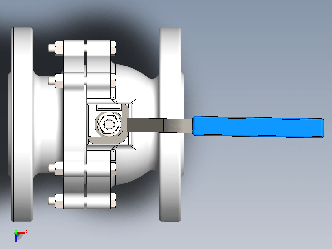 spherical-valve球形阀3D数模图纸 Solidworks设计 附x_t igs