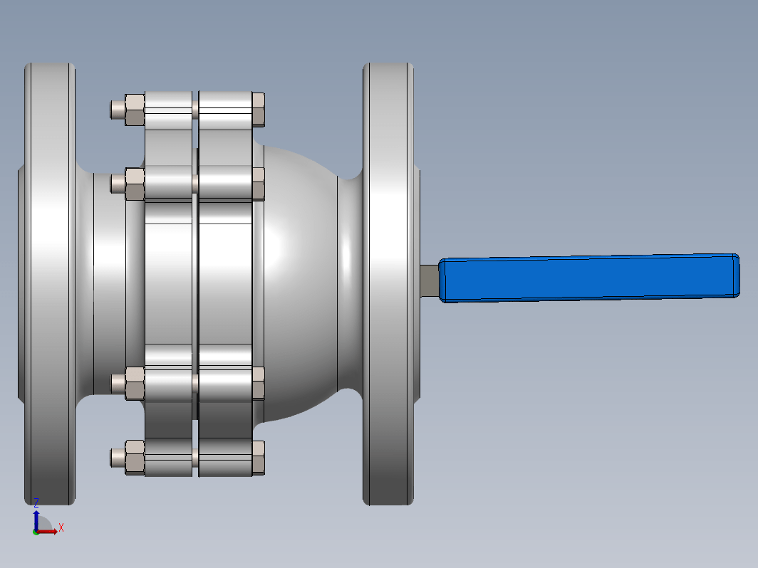 spherical-valve球形阀3D数模图纸 Solidworks设计 附x_t igs