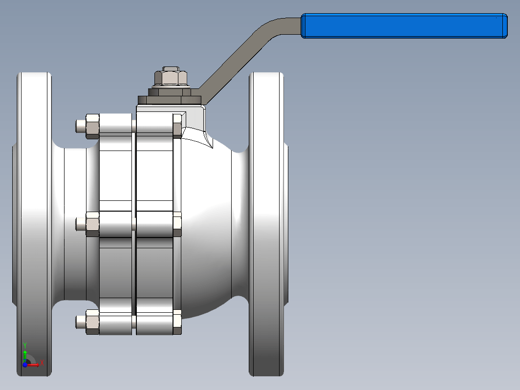 spherical-valve球形阀3D数模图纸 Solidworks设计 附x_t igs