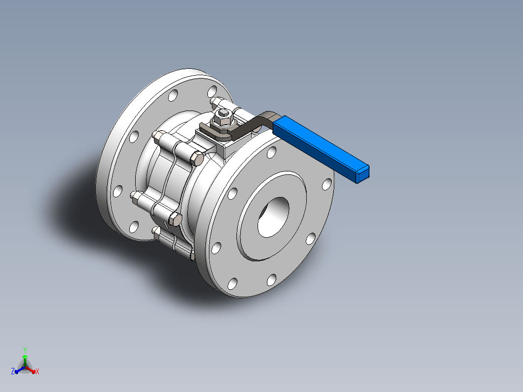 spherical-valve球形阀3D数模图纸 Solidworks设计 附x_t igs