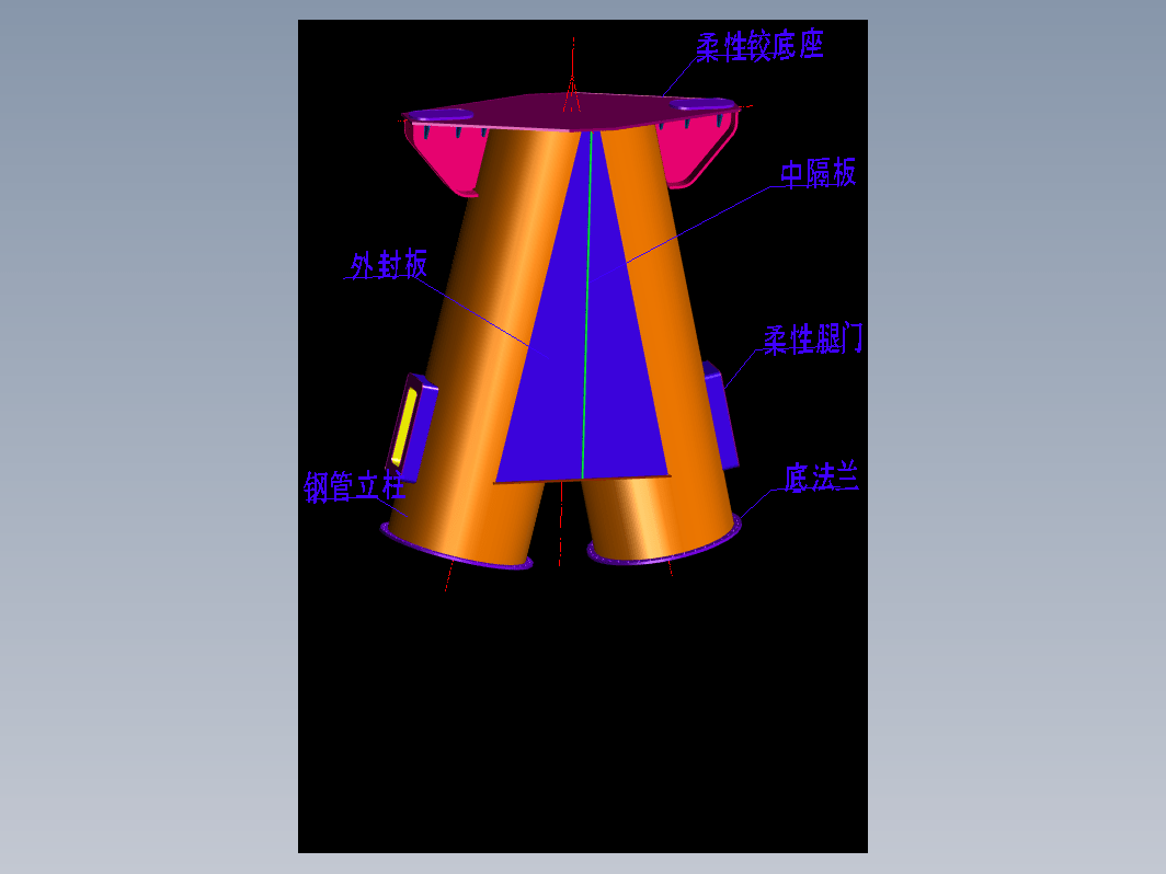 起重机柔腿A字头