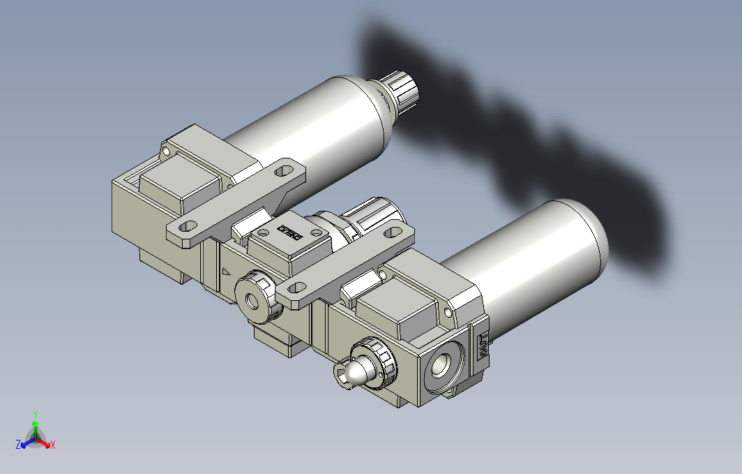 气源处理元件三点式组合3D-NC-400-02-MG系列