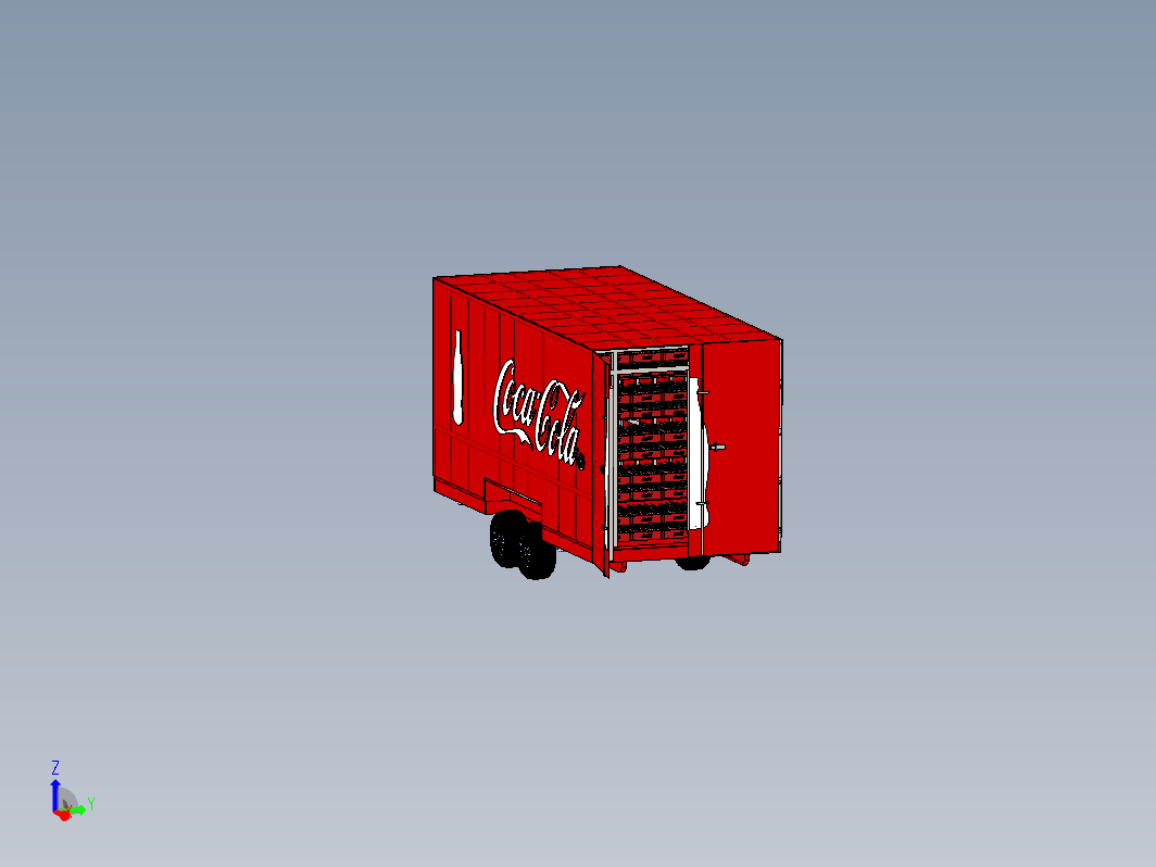 可乐装箱拖车
