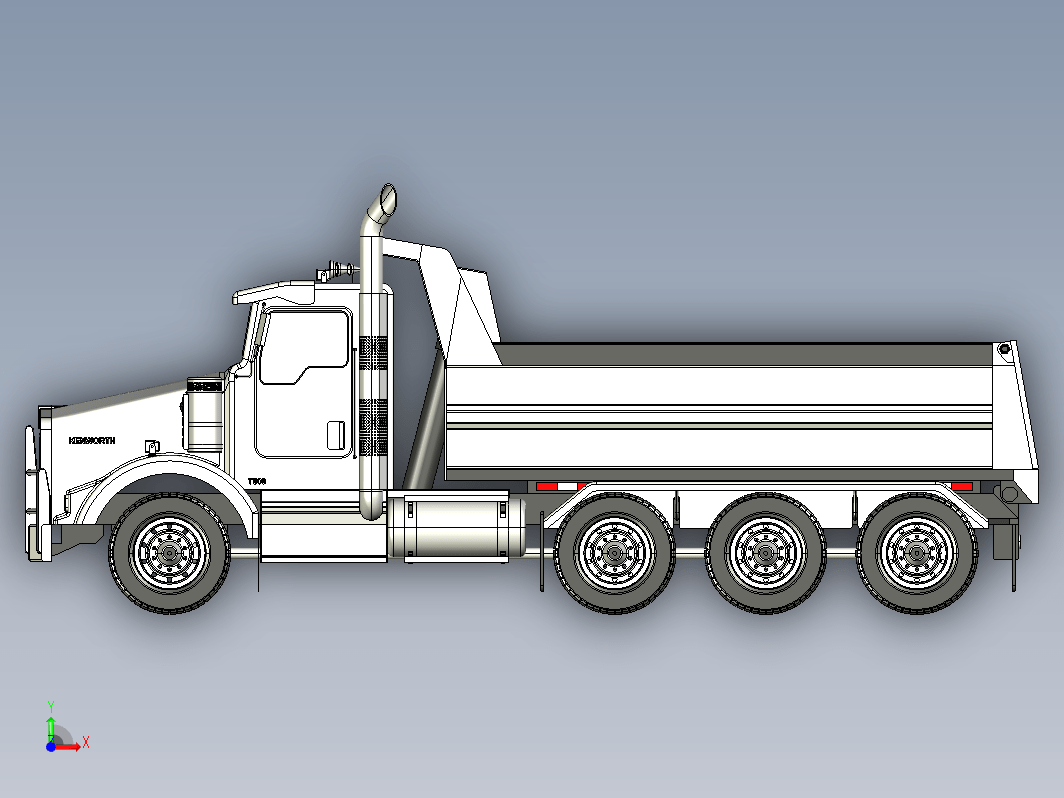 北美卡车 Kenworth T800 Camion benne