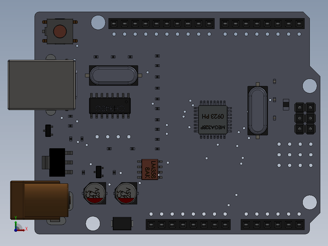 Arduino Uno R3 (CH340)开发板结构