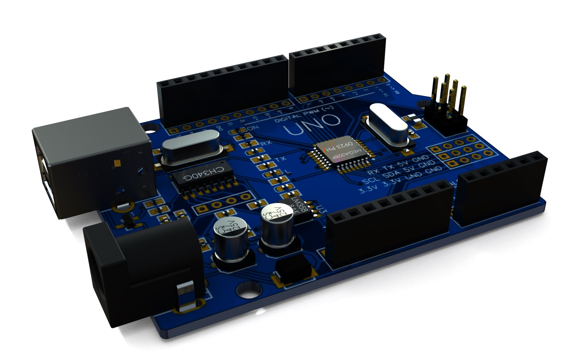 Arduino Uno R3 (CH340)开发板结构