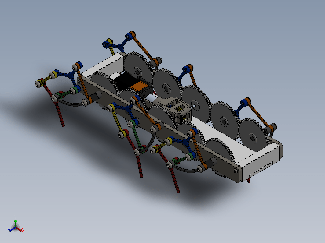 六足行走小玩具机构模型