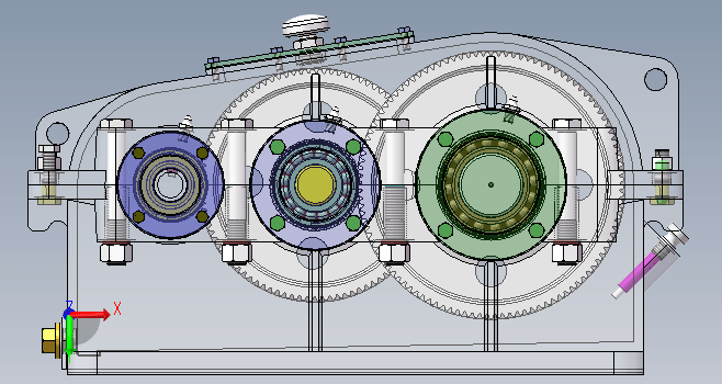 二级减速器solidworks模型