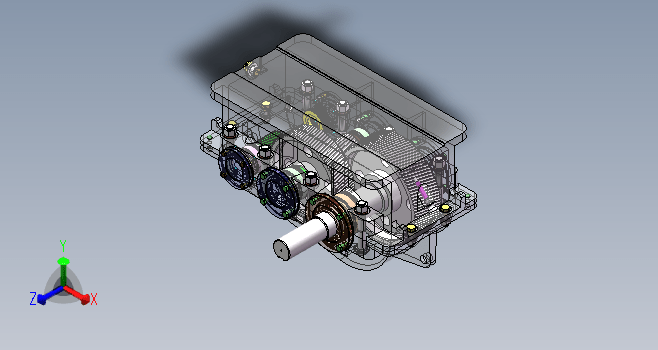 二级减速器solidworks模型