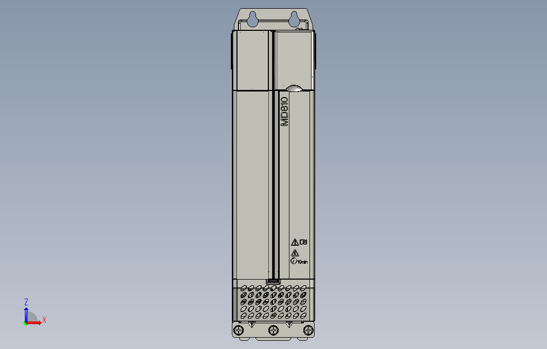 高性能多机传动驱动器STEP_B00(MD810-50M4TD18.5G200+整机外形图)