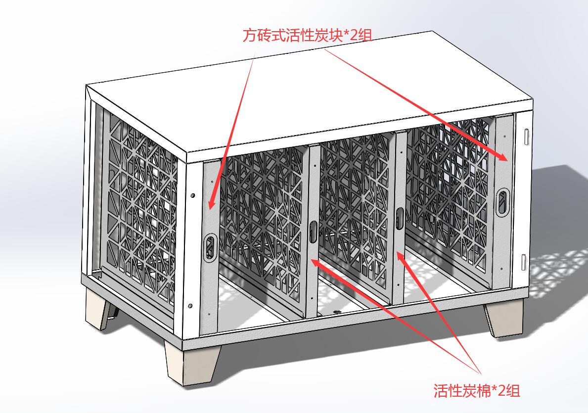 竖板式活性炭除味器1000 -680