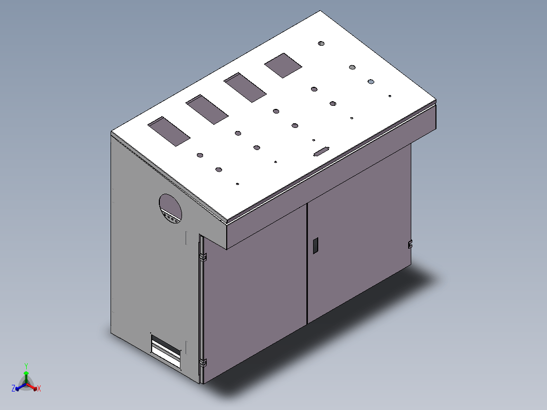 操作台1100X615X920钣金结构