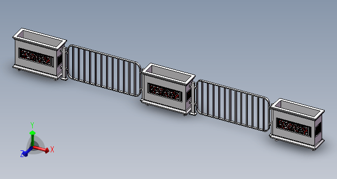 道路花箱设计3D模型