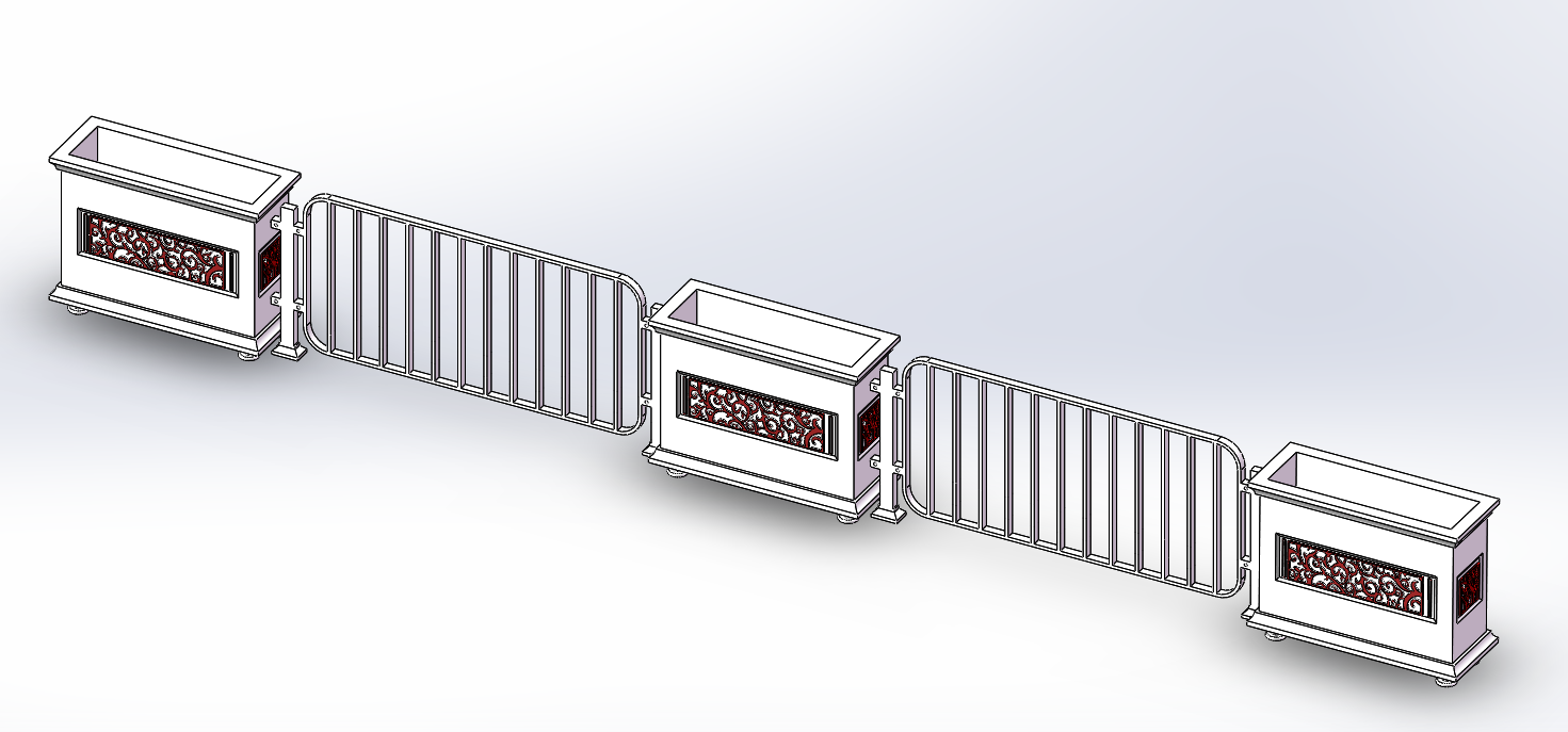 道路花箱设计3D模型