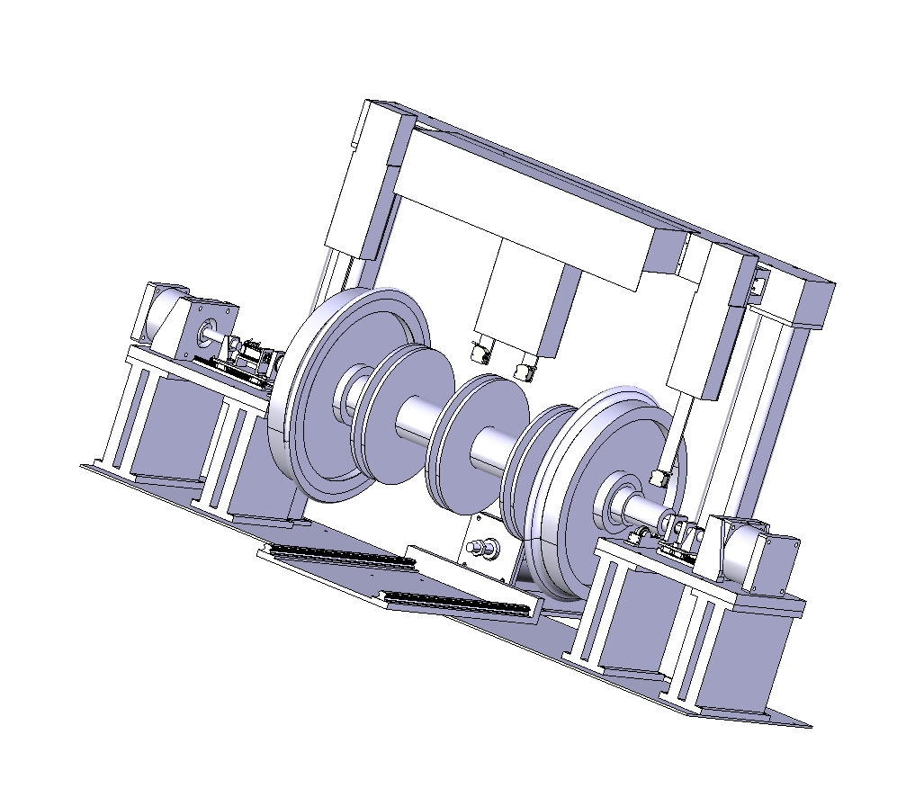 火车轮对盘位差检测系统机构设计图三维Step+CAD+说明书