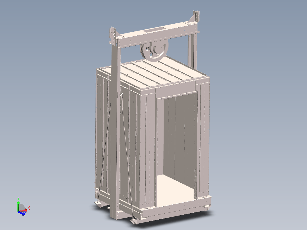 电梯的轿厢设计三维SW2021带参