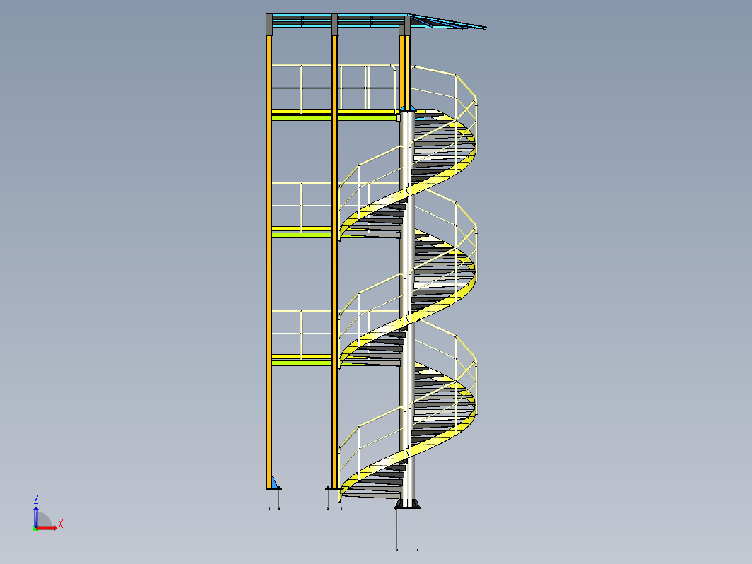 三层螺旋楼梯 3-level spiral staircase