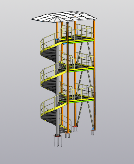 三层螺旋楼梯 3-level spiral staircase缩略图