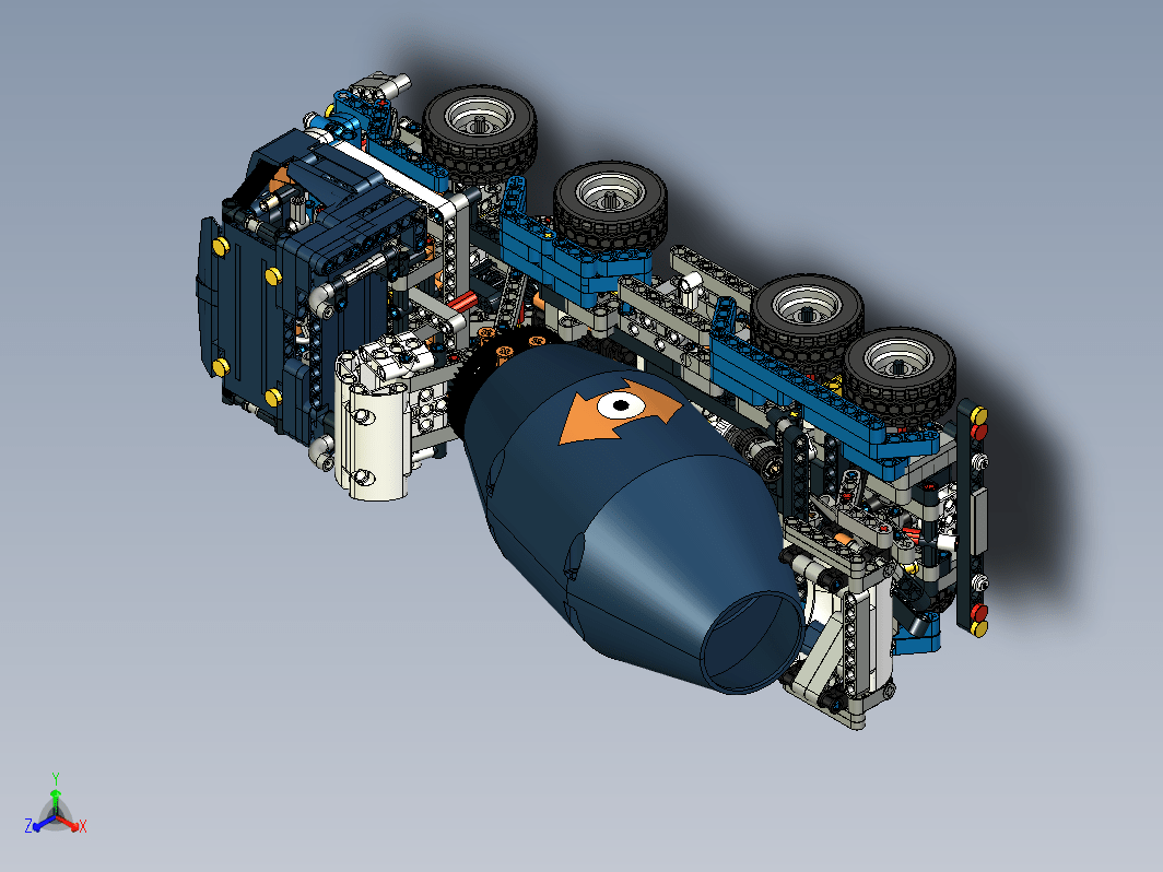 LEGO 42112混凝土搅拌运输车拼装模型