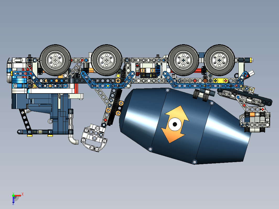 LEGO 42112混凝土搅拌运输车拼装模型