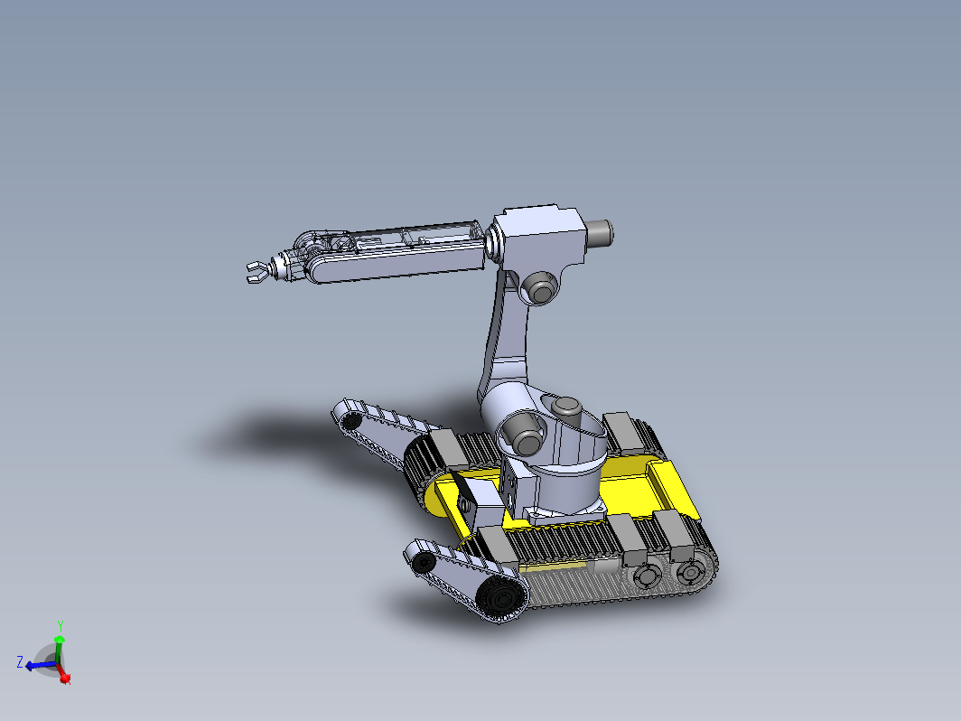 履带机器人机械手-设计三维SW2012带参+CAD+说明书