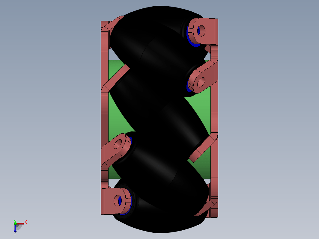 SolidWorks 中的麦克纳姆轮