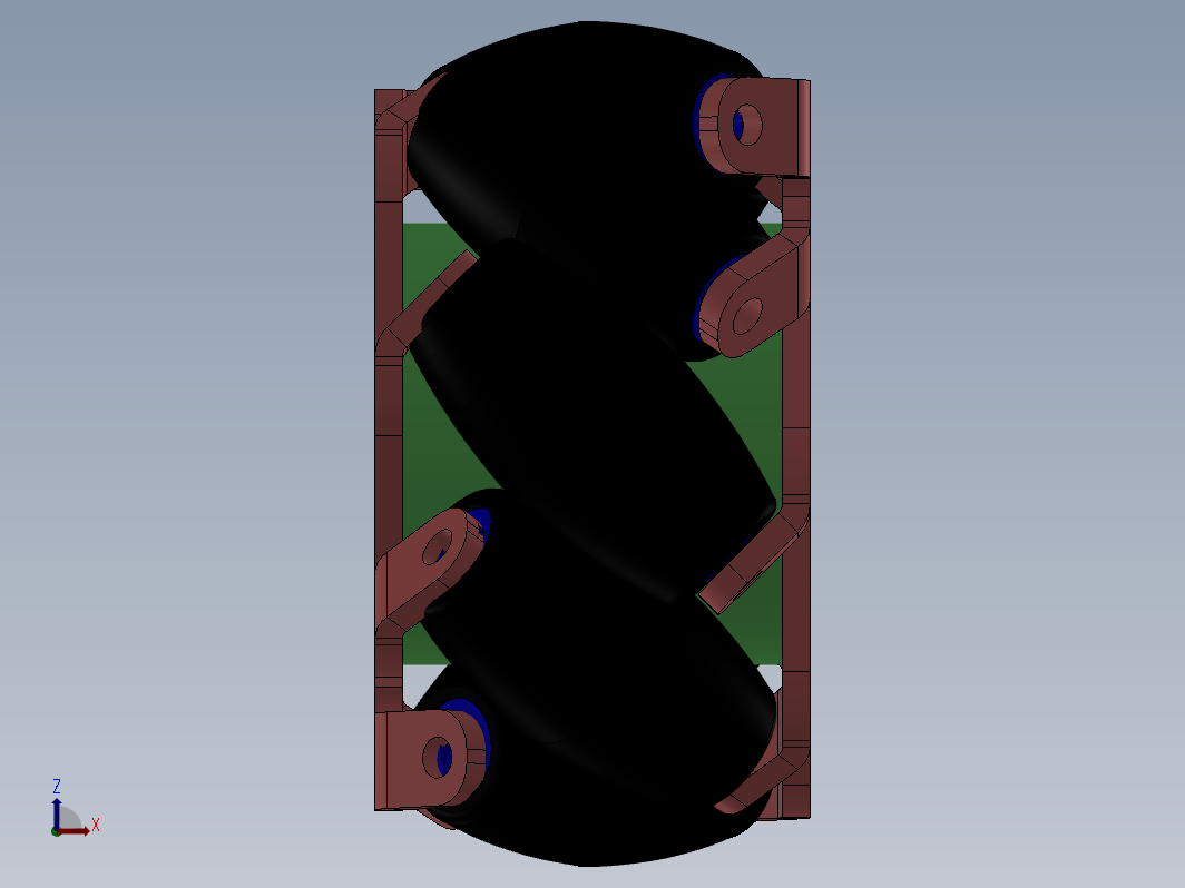 SolidWorks 中的麦克纳姆轮