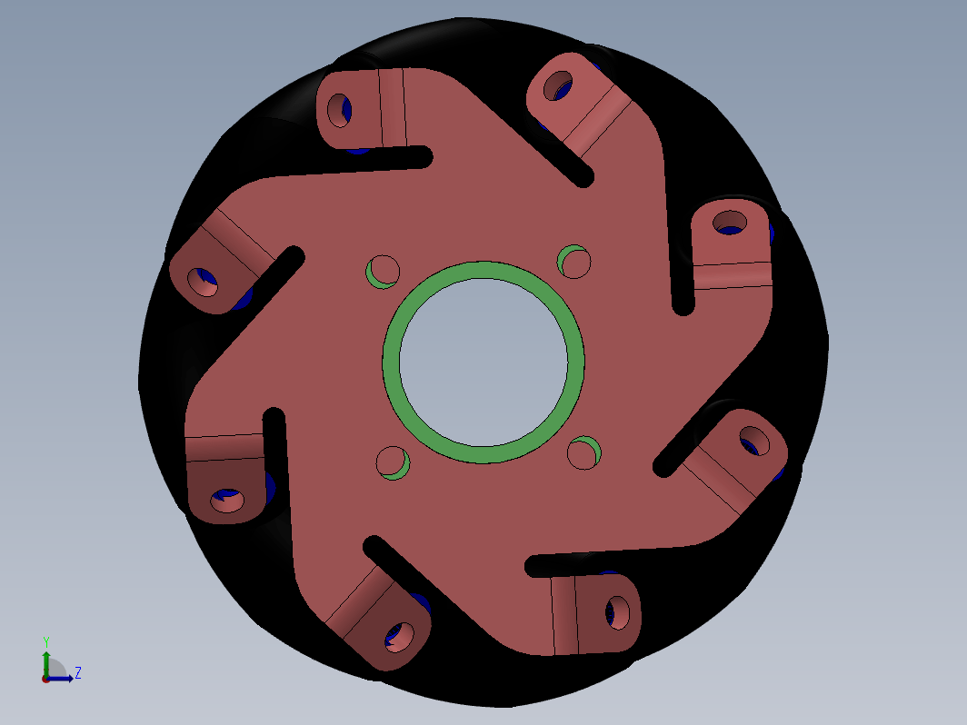 SolidWorks 中的麦克纳姆轮