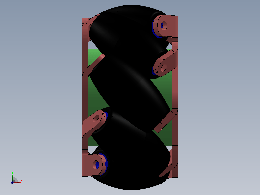 SolidWorks 中的麦克纳姆轮