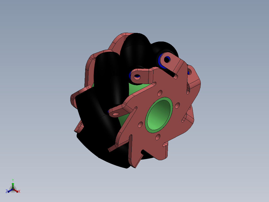 SolidWorks 中的麦克纳姆轮